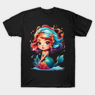 The cutest colorful mermaid T-Shirt